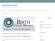 Tablet Screenshot of birthcoachtraining.com